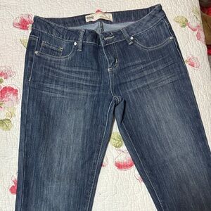 Dark Blue Straight Leg Jeans